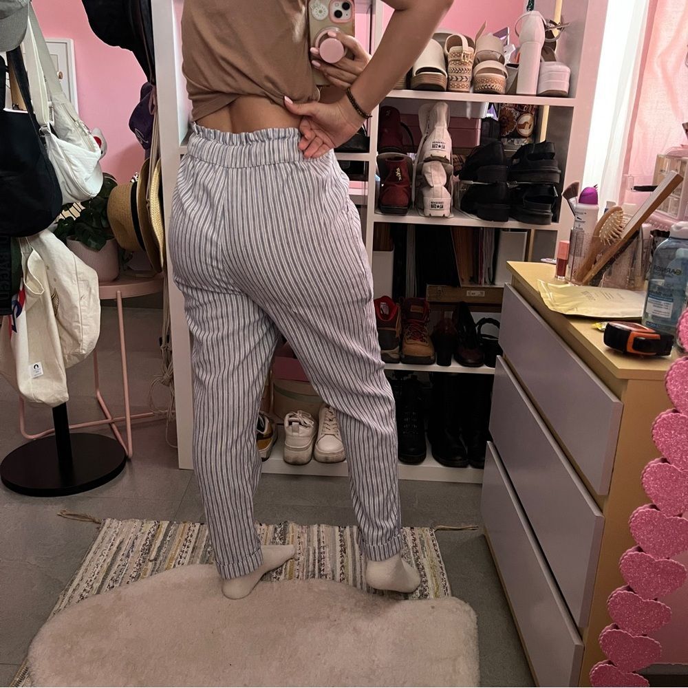 American-eagle Women's White and Blue Trousers - Picture 4 of 7